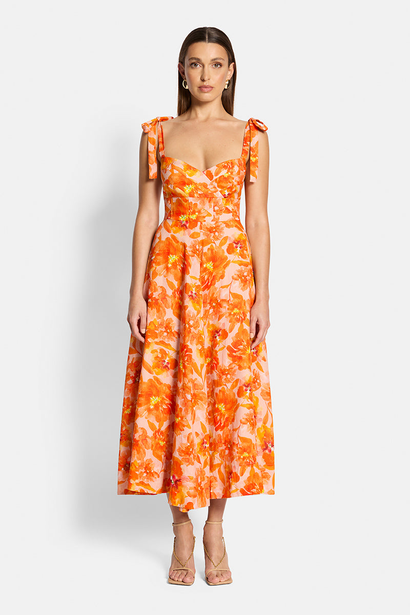 Genevieve Midi Dress - White