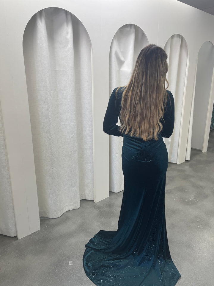 Komoto Velvet Gown Teal  Goldilocks Boutique + Ciss & Cola